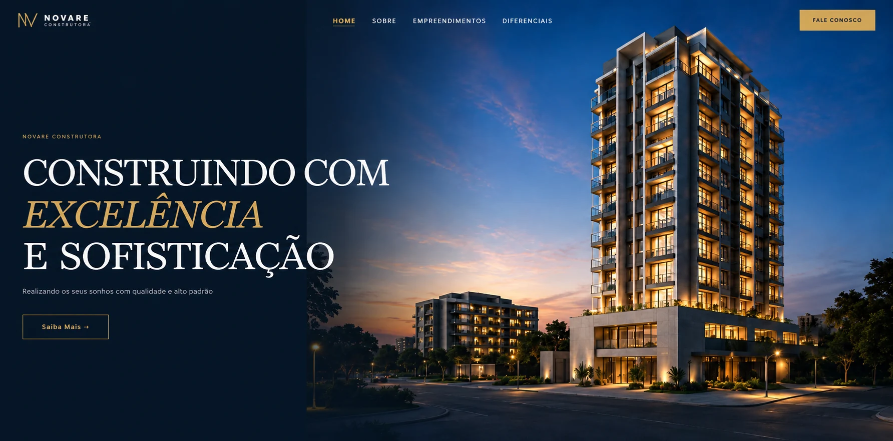 Novare Construtora — Landing Page Profissional